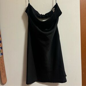 Princess Polly Black Satin Dress